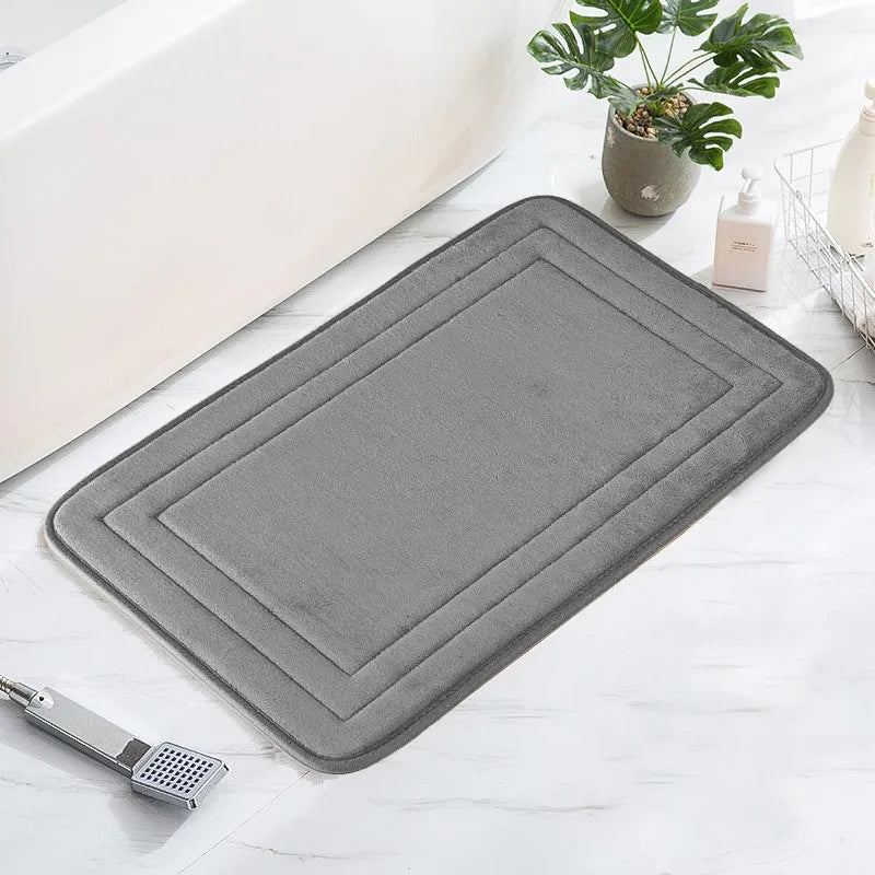 1pc Bathroom Mat Floor Mats Non Slip Carpet Shower Room Doormat Soft and Comfortable Absorbent Machine Washable Easier To Dry - San Remo Shops