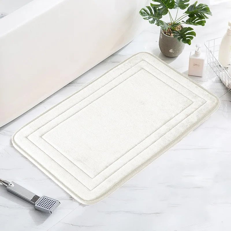 1pc Bathroom Mat Floor Mats Non Slip Carpet Shower Room Doormat Soft and Comfortable Absorbent Machine Washable Easier To Dry - San Remo Shops