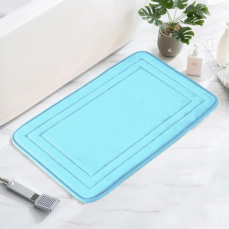 1pc Bathroom Mat Floor Mats Non Slip Carpet Shower Room Doormat Soft and Comfortable Absorbent Machine Washable Easier To Dry - San Remo Shops