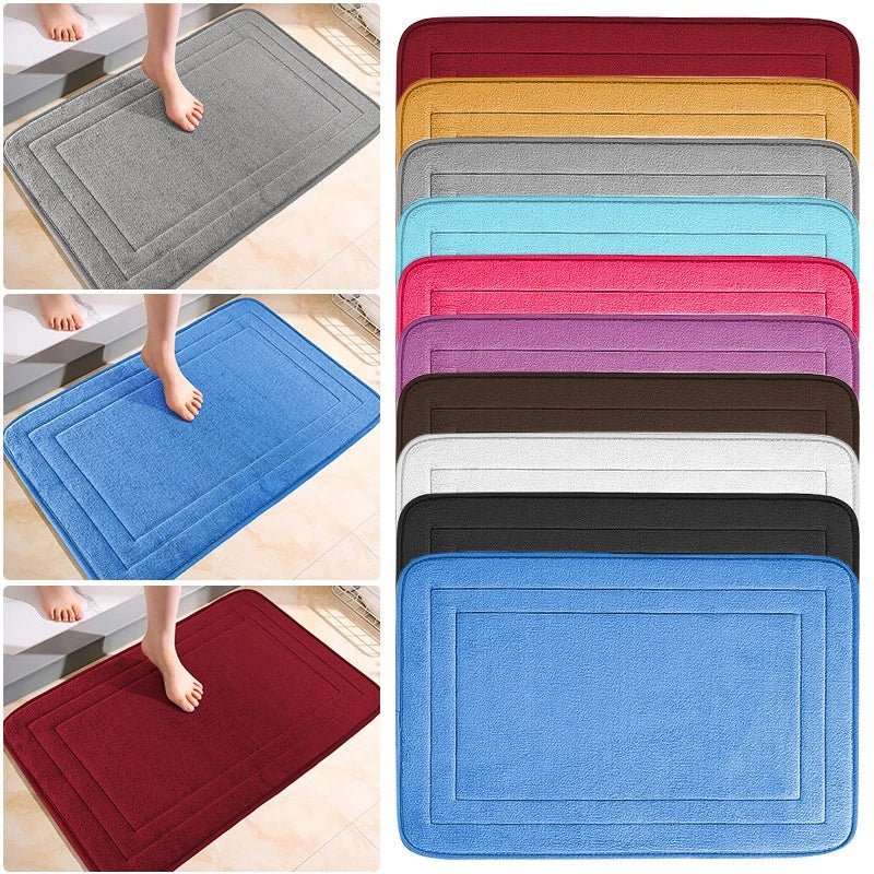 1pc Bathroom Mat Floor Mats Non Slip Carpet Shower Room Doormat Soft and Comfortable Absorbent Machine Washable Easier To Dry - San Remo Shops