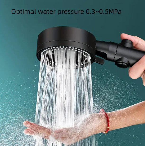 1pc High - Pressure Shower Head, Multi - Functional Hand Held Sprinkler With 5 Modes, 360°Adjustable Detachable Hydro Jet Shower Hea - San Remo Shops