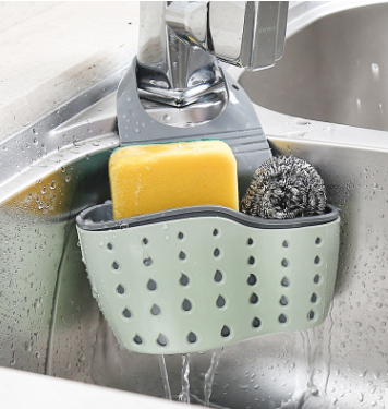 Kitchen Drain Holder Rubber Sponge Storage Rack Basket Wash Cloth Organizer Bathroom Toilet Soap Shelf San Remo