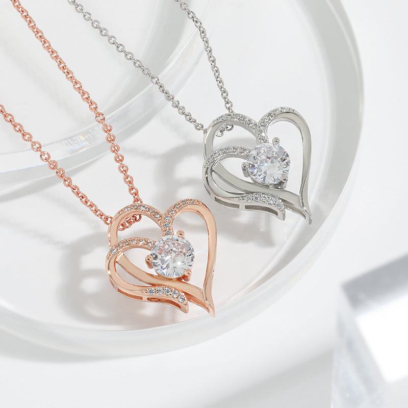 Zircon Double Love Necklace Desers