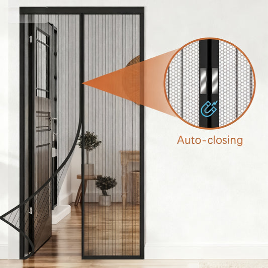 Screen door curtain, insect and mosquito repellent