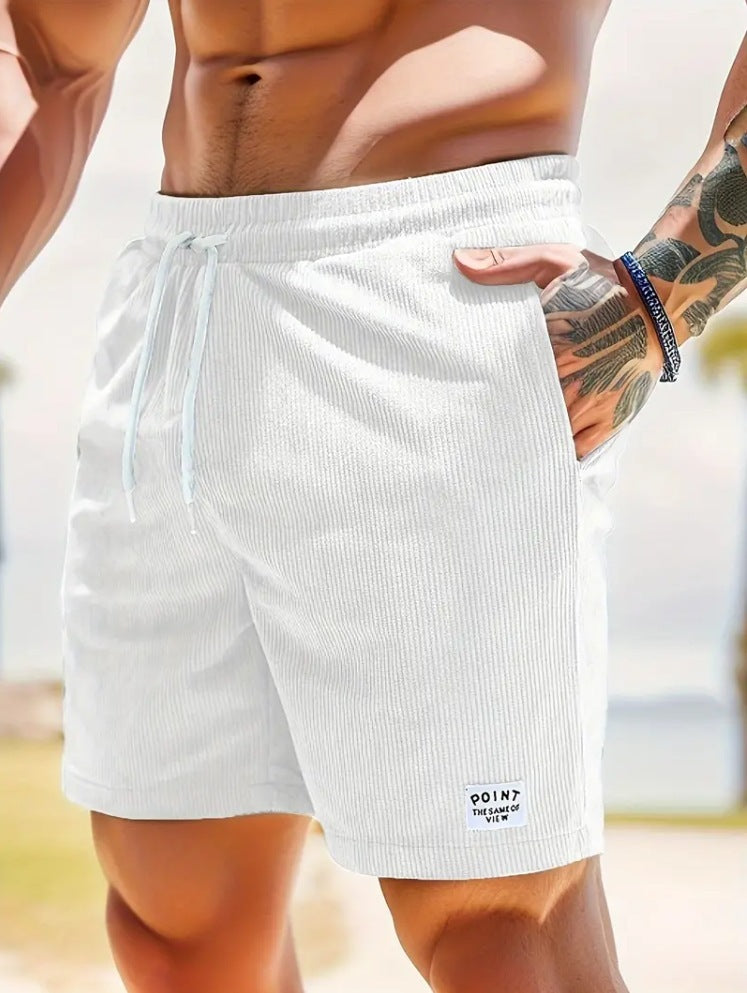 Lace-up Drawstring Shorts Summer Corduroy Sports Short Pants Mens Clothing San Remo Shops