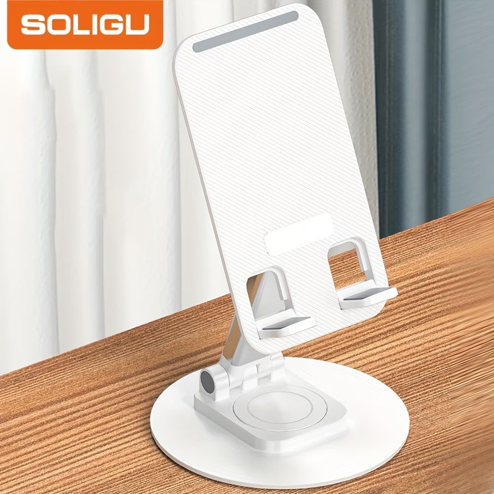 Phone Stand: 360-Degree Rotating Base
