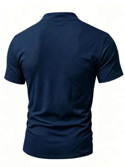 Men'S Casual Lacing V-Neck Short Sleeve