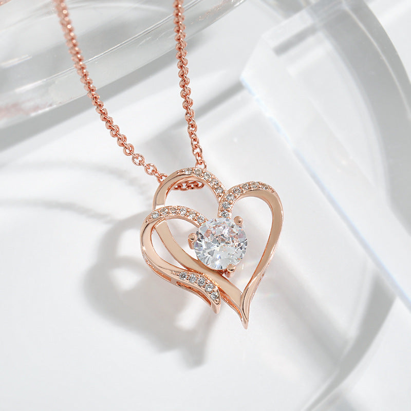 Zircon Double Love Necklace Desers