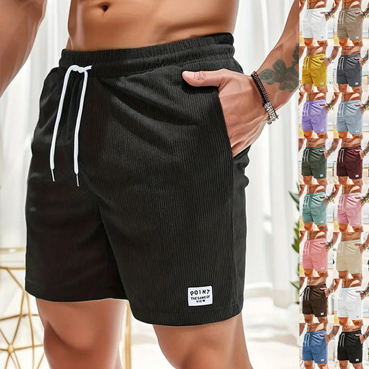 Lace-up Drawstring Shorts Summer Corduroy Sports Short Pants Mens Clothing San Remo Shops