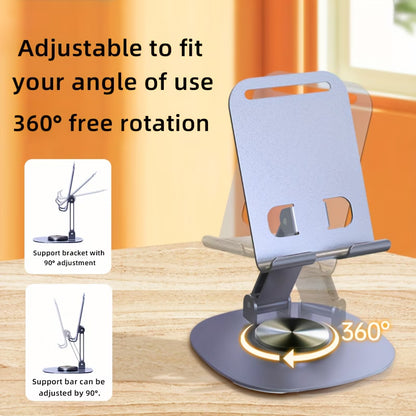 Phone Stand: 360-Degree Rotating Base