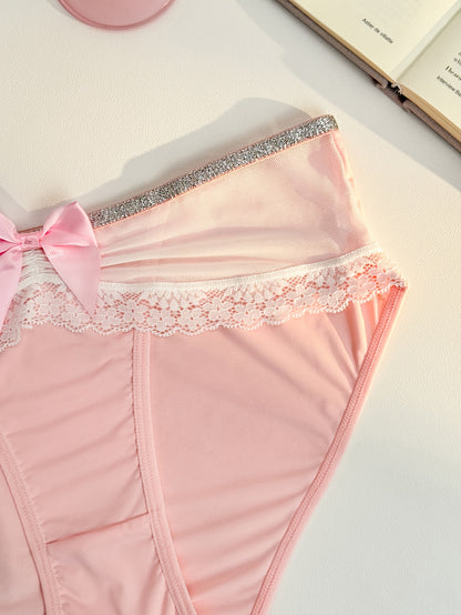 Women'S Panties with Bow Decorations