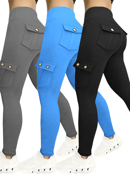 3-Pack Women'S High-Waisted Compression Leggings