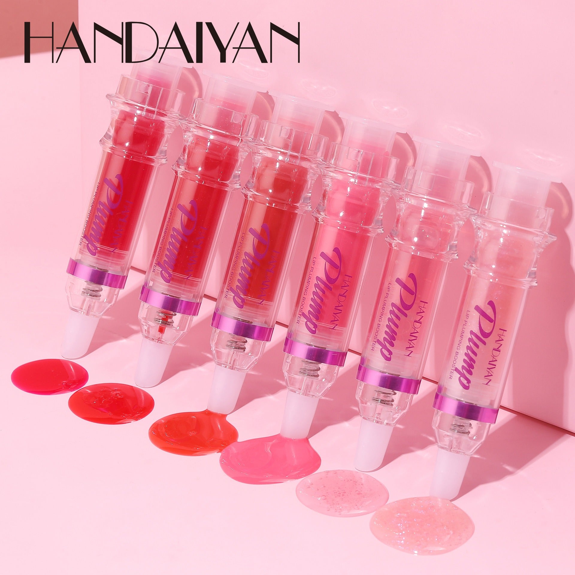 HANDAIYAN PLUMP & POUT Lip Plumping Booster Gloss, High Shine for Plumper Looking Lips,Extreme Shine Crystal Volume Lip Oil eprolo