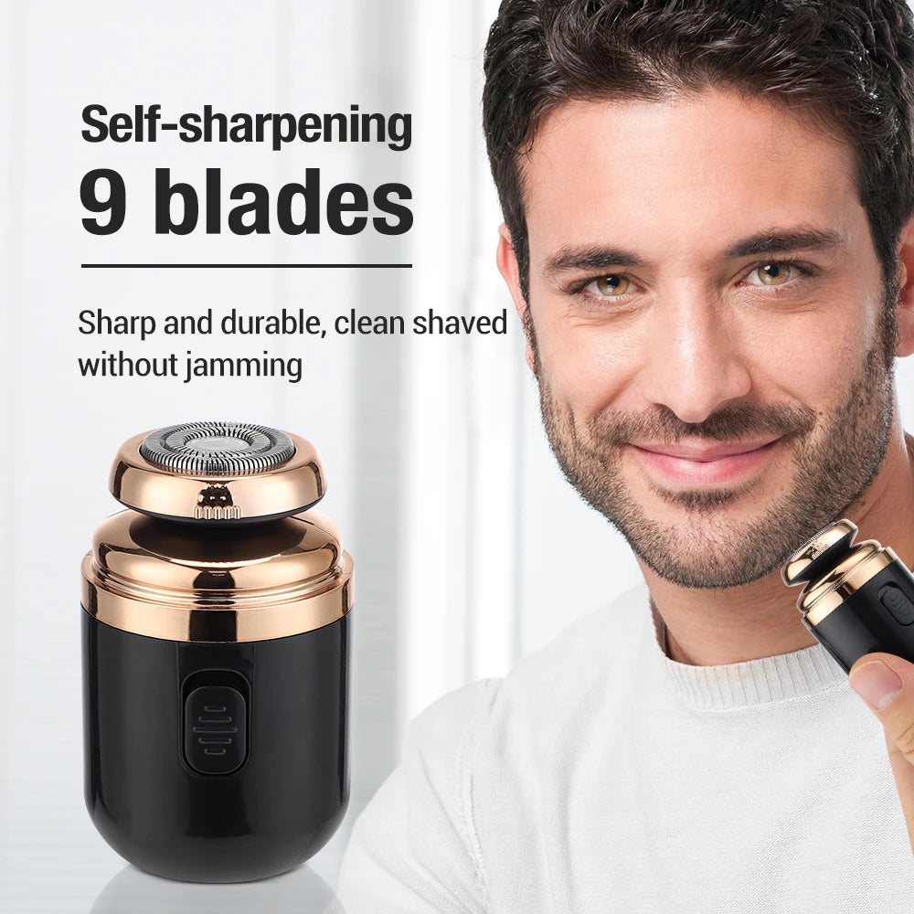 2IN1 Mini Men's Electric Shaver Capsule Washable Electric Razor Portable Rechargeable Shaving Mashine for Man Nose Hair Trimmer San Remo