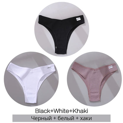Black, white, and khaki ribbed thong underwear with FINETOO label in round frames