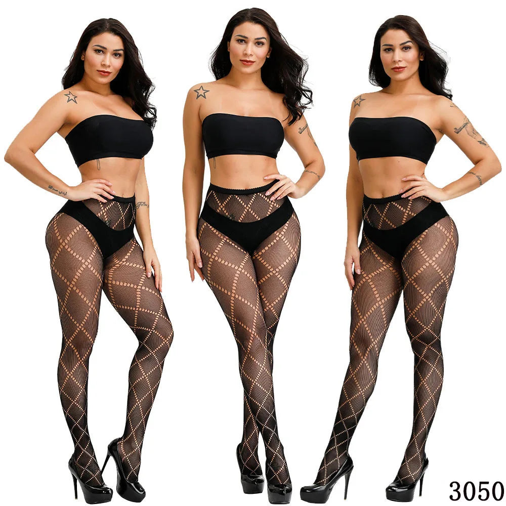 DOIAESKV Women Bodystocking Sexy Lingerie Pantyhose Erotic Lingerie Body Stockings Of Large Size Tights Plus Size Women Tights