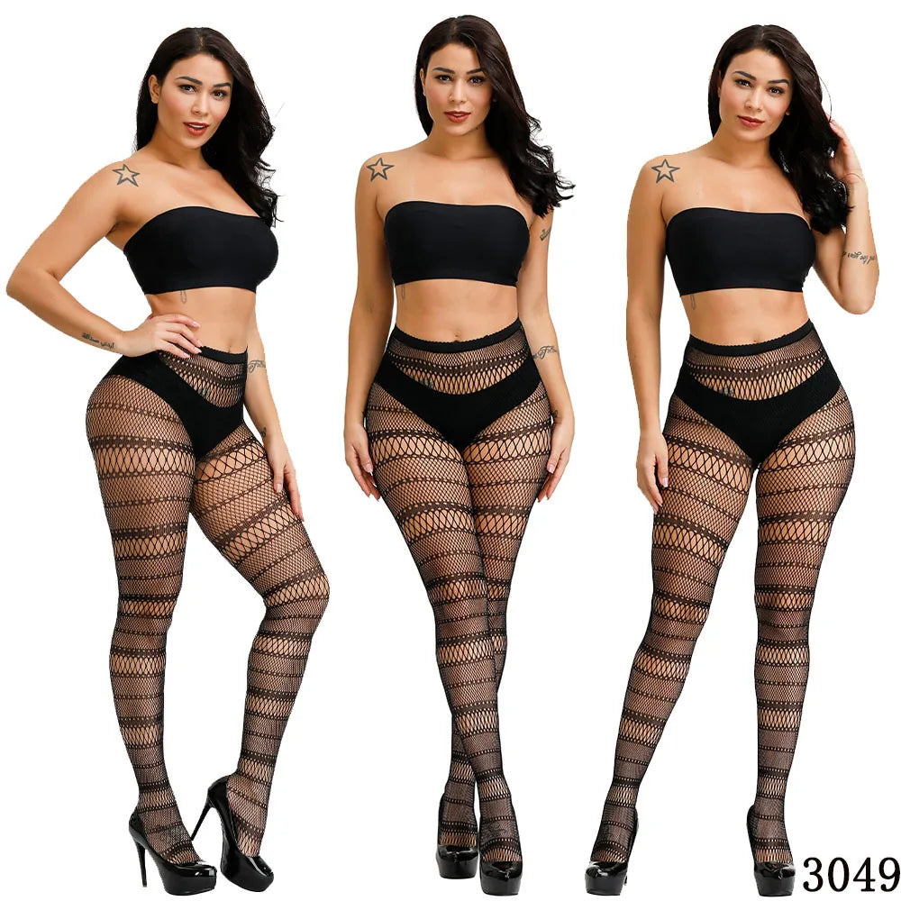 DOIAESKV Women Bodystocking Sexy Lingerie Pantyhose Erotic Lingerie Body Stockings Of Large Size Tights Plus Size Women Tights