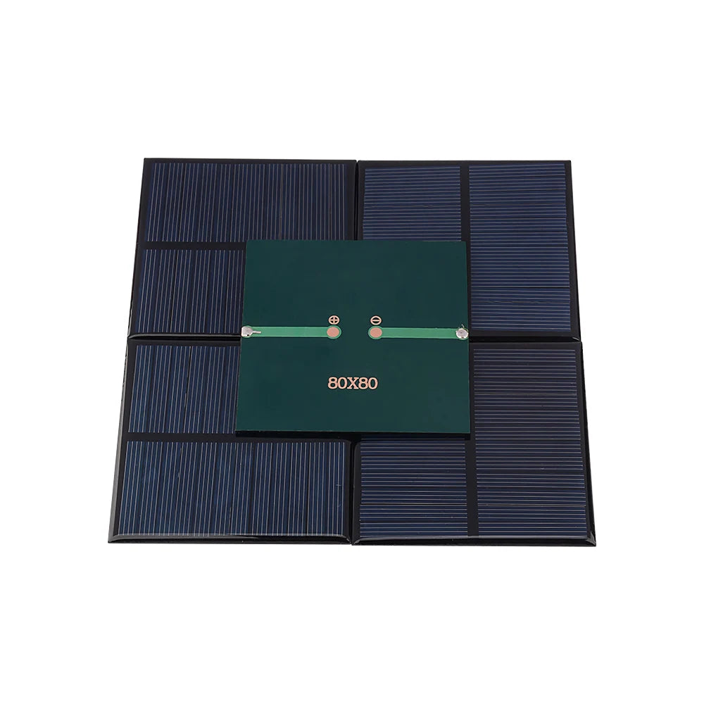 SUNYIMA 5PCS 6V 150mA 80*80mm Solar Panels Polycrystalline Silicon Solar Panel DIY Battery Power Charge Module Mini Solar San Remo