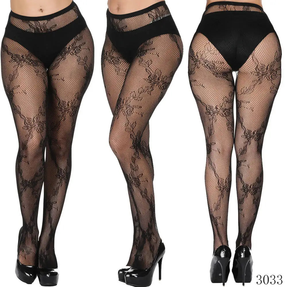 DOIAESKV Women Bodystocking Sexy Lingerie Pantyhose Erotic Lingerie Body Stockings Of Large Size Tights Plus Size Women Tights