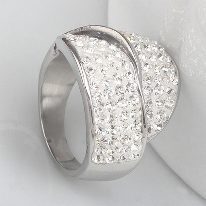 Hot New wholesale stainless steel Crystal Rings for Men and Women,fashion Wedding Jewelry Wholesale Dropshipping Desers