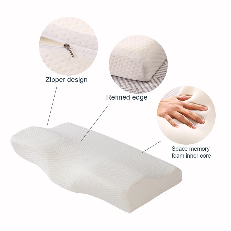 Memory Pillows For the Neck Butterfly Shaped Relax The Cervical Spine Slow Rebound Memory Foam Pillow For Adult Sleep Pillow San Remo Shops