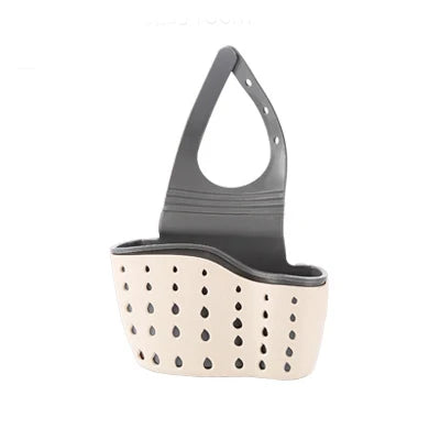 Kitchen Sink Holder Hanging Drain Basket beige1