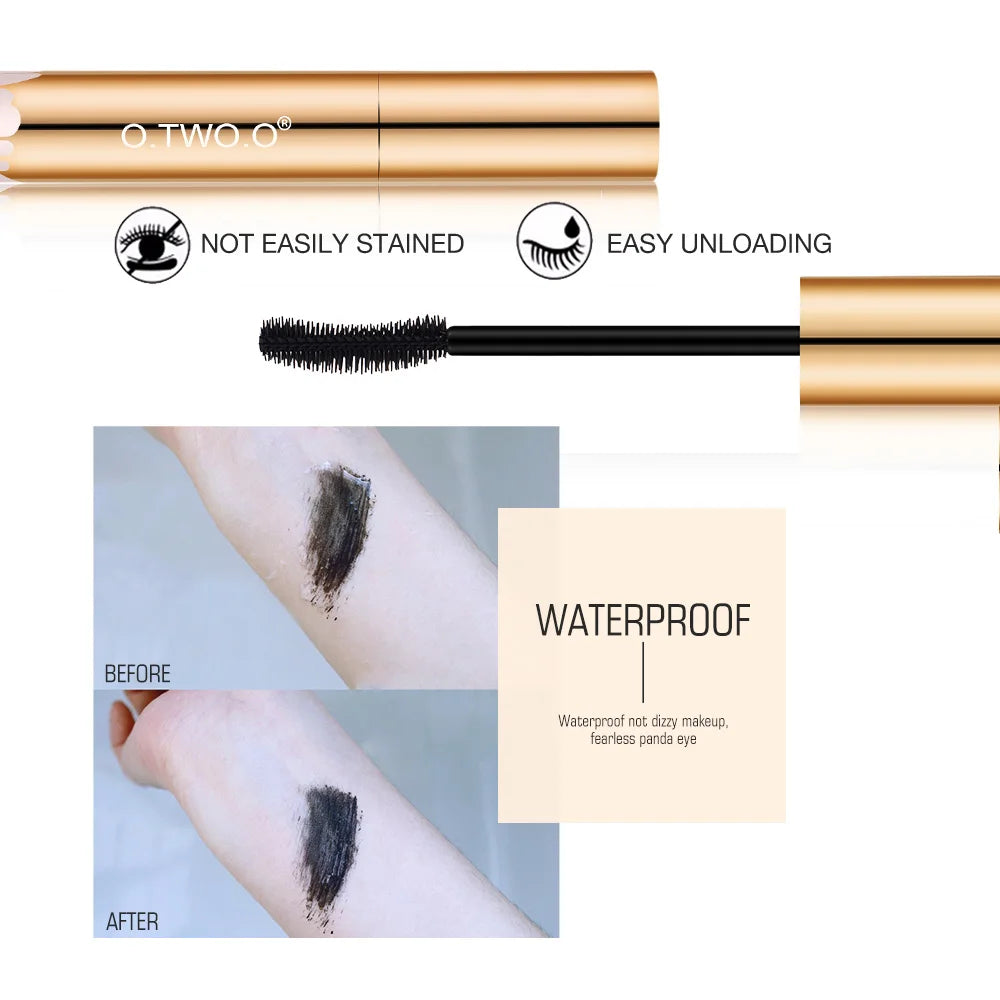 O.TWO.O 3D Mascara Lengthening Black Lash Eyelash Extension Eye Lashes Brush Beauty Makeup Long-wearing Gold Color Mascara San Remo