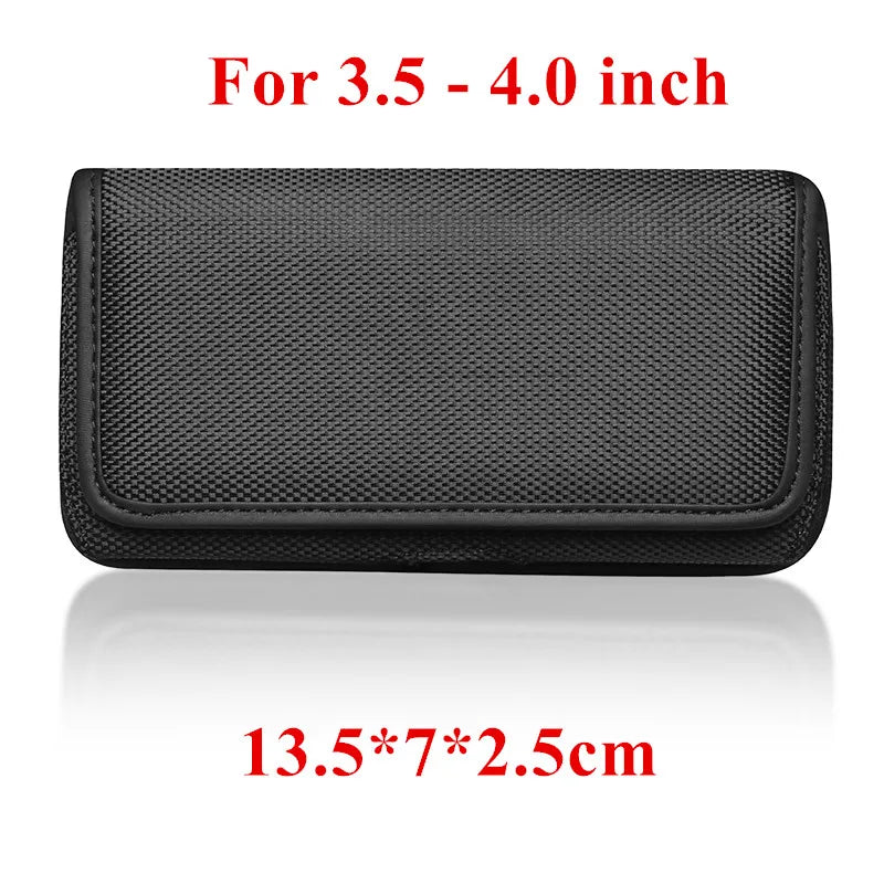 Phone Holster Case Nylon Cell Phone Belt Clip 3.5-6.3 inch  Pouch Carrying Case Waist Bag for iPhone 13 12 Samsung Galaxy Xiaomi