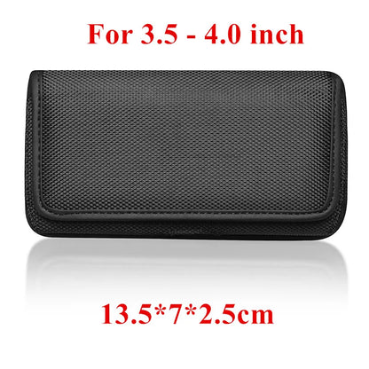 Funda de nailon para teléfono móvil con clip para cinturón de 3,5 a 6,3 pulgadas, funda de transporte, riñonera para iPhone 13, 12, Samsung Galaxy y Xiaomi
