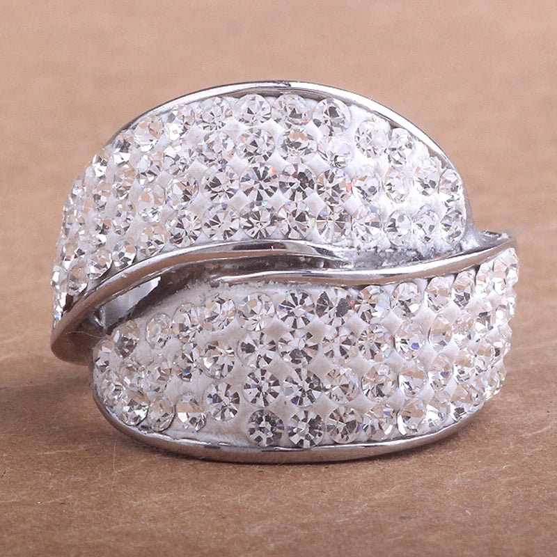 Hot New wholesale stainless steel Crystal Rings for Men and Women,fashion Wedding Jewelry Wholesale Dropshipping Desers