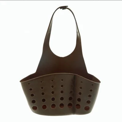 Kitchen Sink Holder Hanging Drain Basket brown2