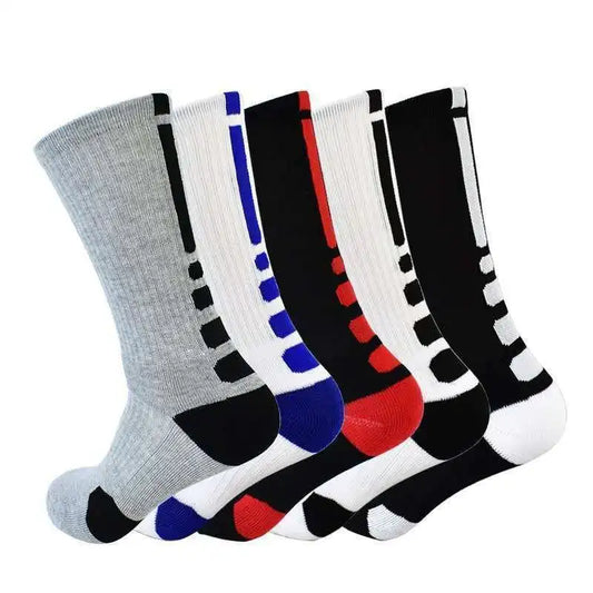 men‘s Fitness Running Bike Cycling Hiking White Black Sport Socks Outdoor Basketball Football Soccer Compression Sock Calcetines