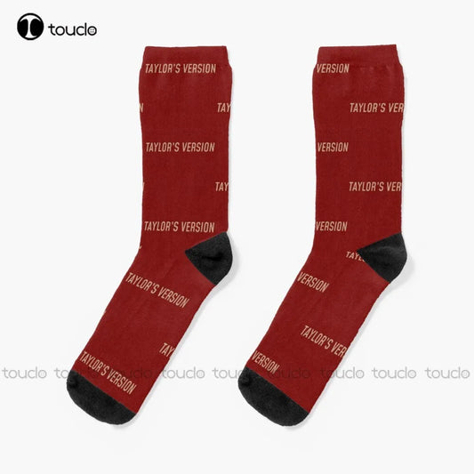 Taylor'S Version Socken Damen Baumwollsocken Weihnachtsgeschenk Unisex Erwachsene Teenager Jugendsocken Benutzerdefinierter 360° Digitaldruck Frauen Männer