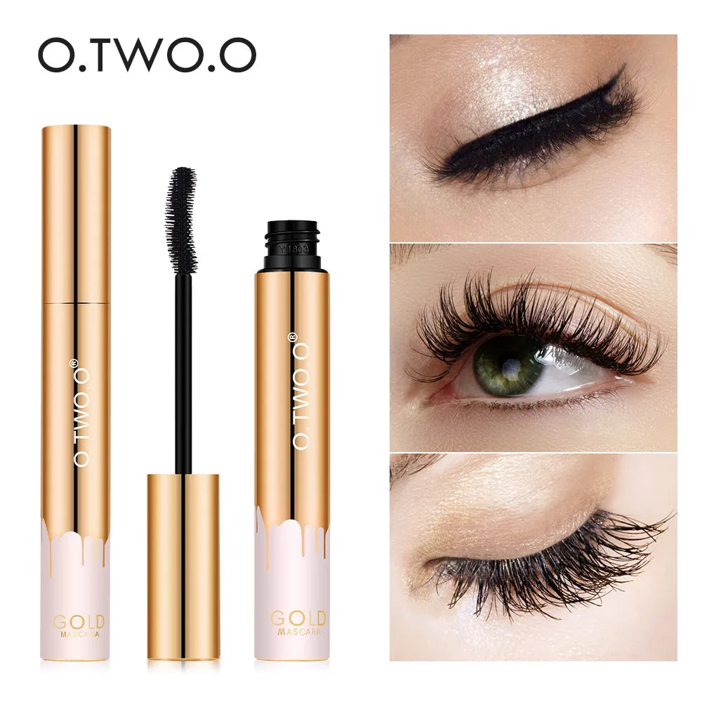 O.TWO.O 3D Mascara Lengthening Black Lash Eyelash Extension Eye Lashes Brush Beauty Makeup Long-wearing Gold Color Mascara San Remo