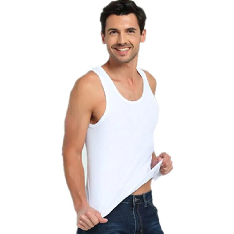 HOT Sale Men's Casual Tank Tops Summer Bodybuilding Sleeveless Vest Square Collar Fashion Male Tees Workout Vest Factory Outlet San Remo