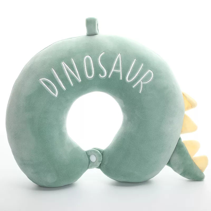 Creative U-shaped Pillow Embroidery Soft Cotton Neck Pillow Office Travel Vertebral Protection Cartoon Dinosaur U Shape Pillow San Remo Shops