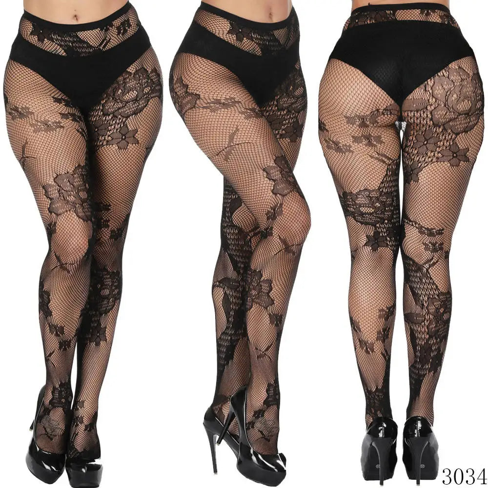 DOIAESKV Women Bodystocking Sexy Lingerie Pantyhose Erotic Lingerie Body Stockings Of Large Size Tights Plus Size Women Tights