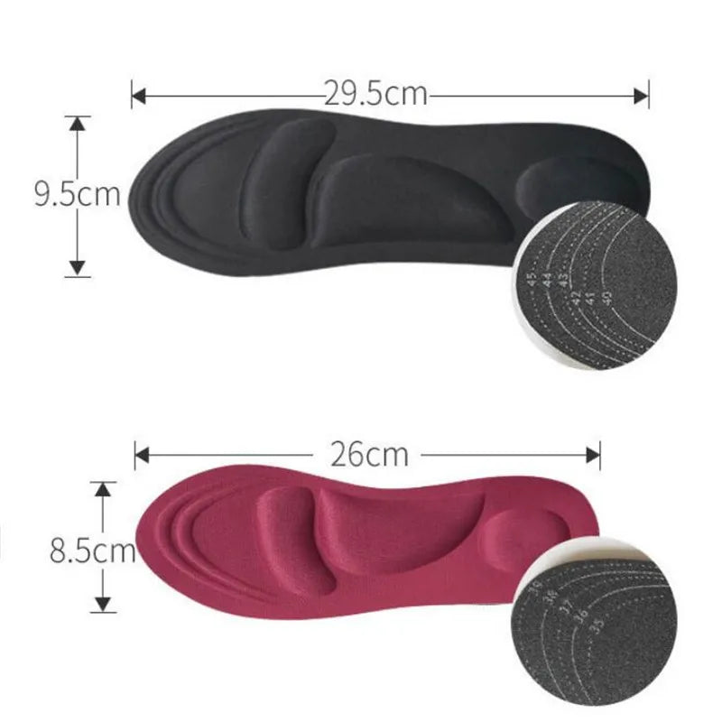 4D Memory Foam Insoles Flat Foot Feet Care Sole Shoe Orthopedic Pads Insoles Sport Sponge Arch Support Insoles Men Women San Remo Shops