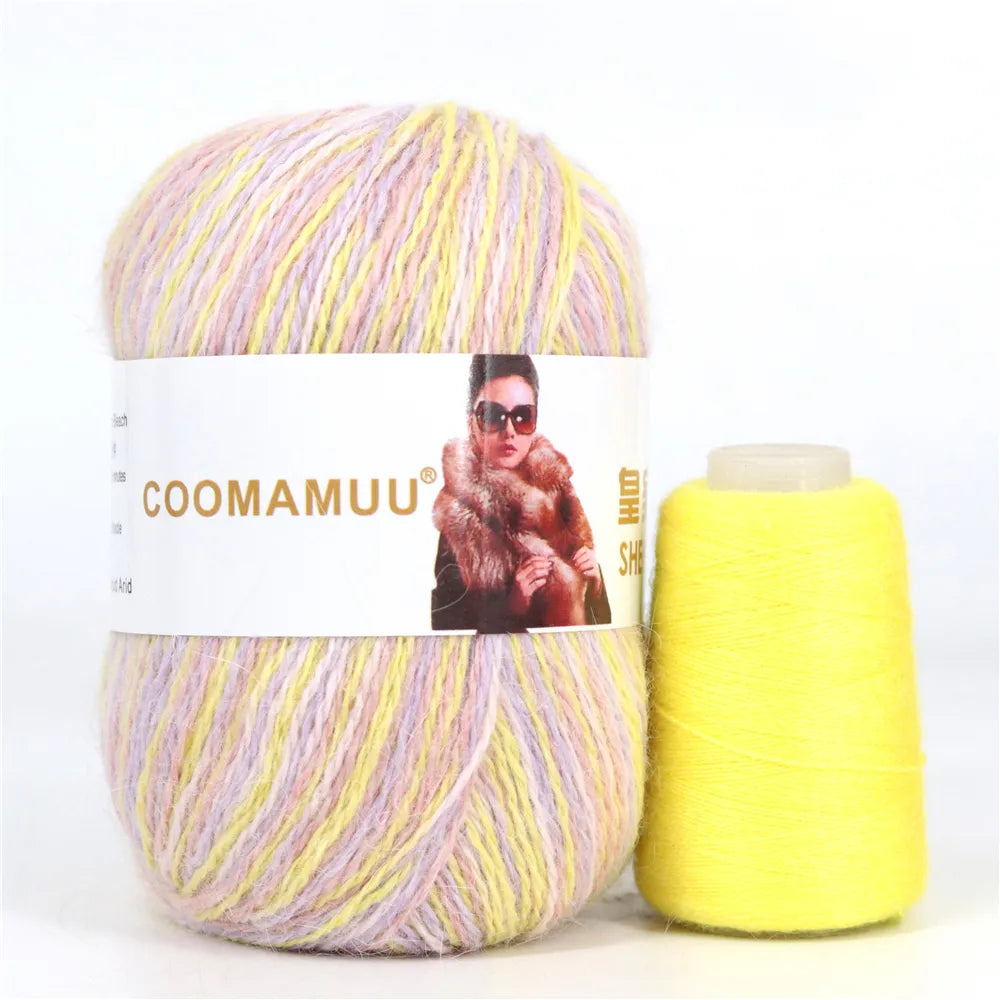 50+20 g/set 14/2 thickness Soft Plush Mink Cashmere Yarn Hand Knitting Yarn For Weaving Cardigan Sweater Hat Scarf Sewing Sup. San Remo