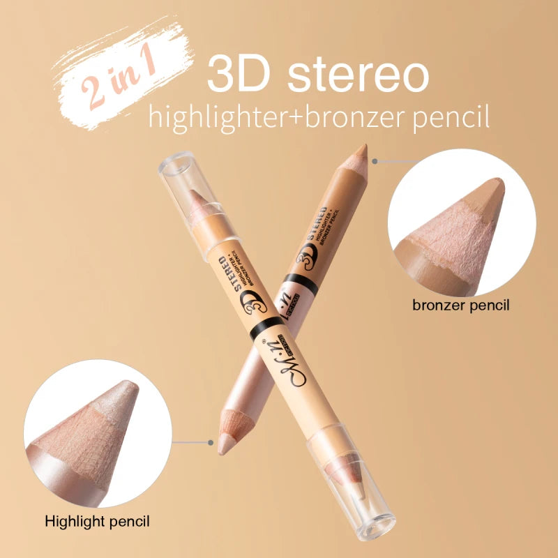 Face Highlighter Concealer Pencil Acne Scars Cover Useful Eye Nose Face Contour Double End Two Function Stick Makeup Tool TSLM1 San Remo