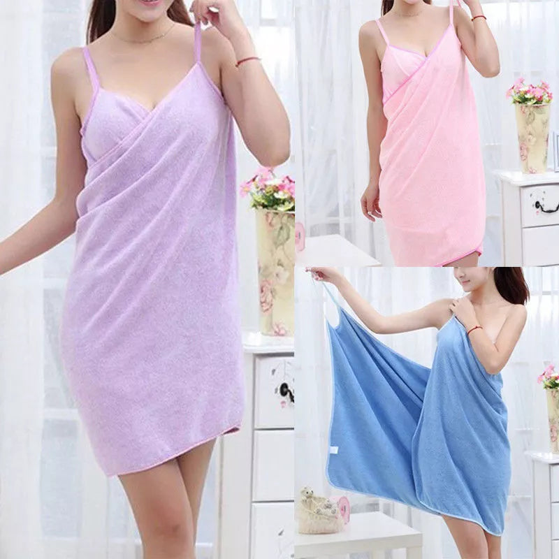 Women Bathing Robes Wearable Towel Dress Girls Women Womens Lady Fast Drying Beach Spa Magical Nightwear Sleeping Shirts Clothes San Remo Shops