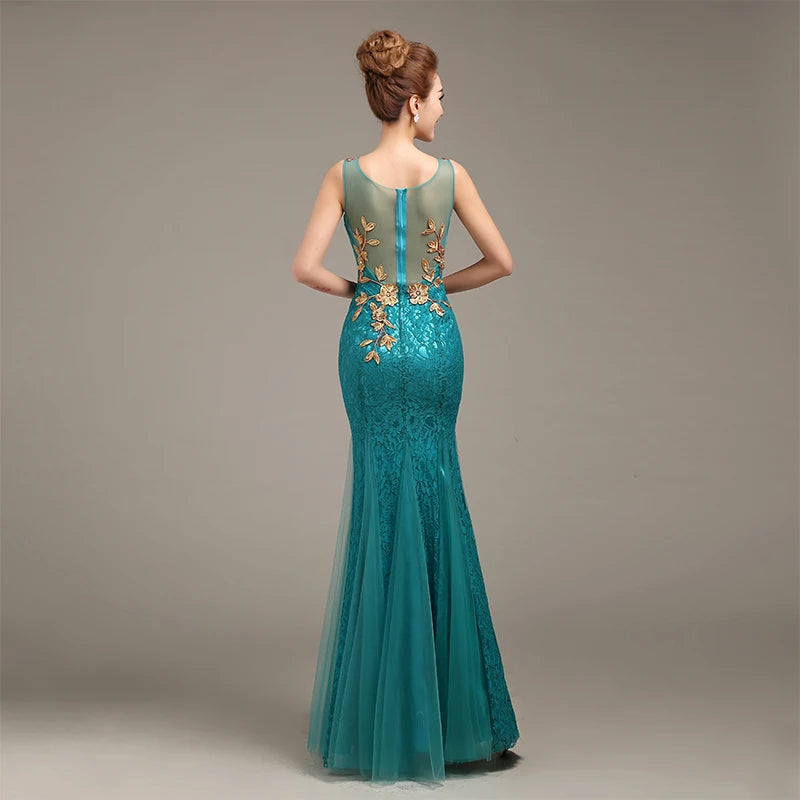 2024 V-Neck Beaded Long with Appliques gowns Evening Dresses San Remo Shops