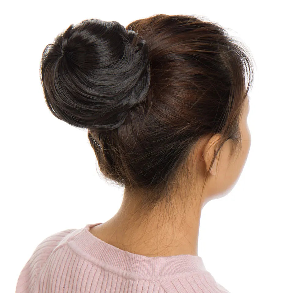 Synthetic Adjustable Hair Scrunchie Straight Chignons Hair Natural Fake Hair Bun Straight Drawstring Hair Ponytails Extensions San Remo