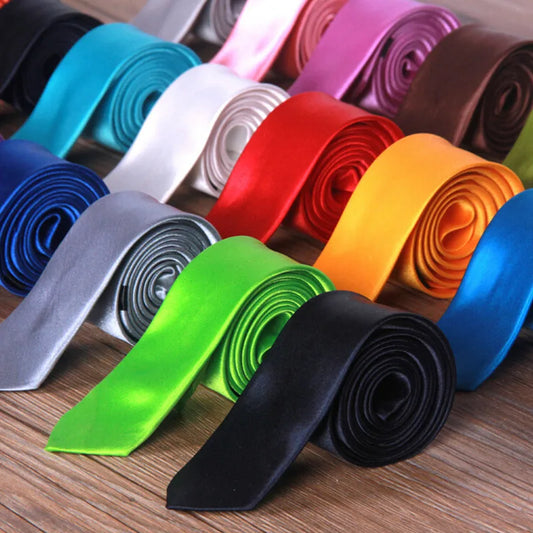 35 Colors Mens Stylish 5cm Skinny Solid Color Necktie San Remo Shops