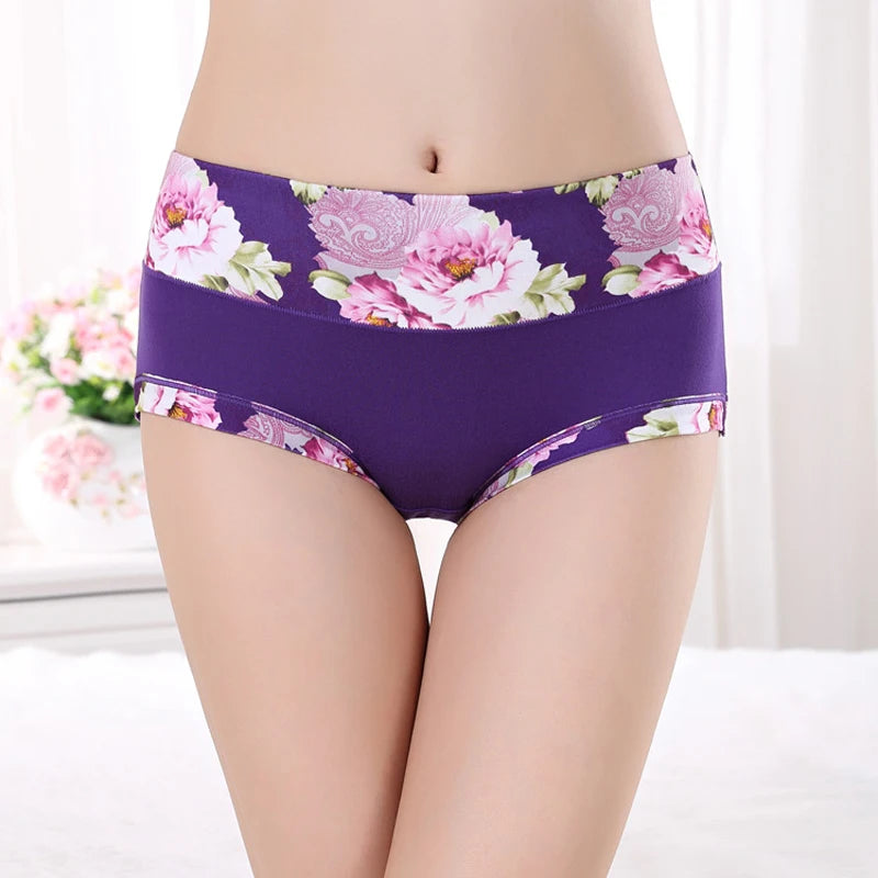 5pcs/Lot Hot Selling Top Quality Ladies Cotton Underwear Briefs Black Sexy Print Love Sexy Lingerie Calcinhas Briefs Panties Desers