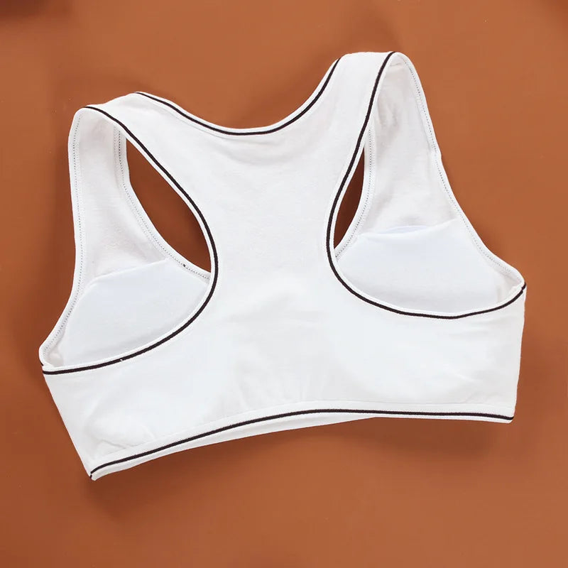 Student Girl Bra Underwear Set Without Steel Ring Cotton Puberty Vest Sports Underwear Teenage Girls Top eprolo