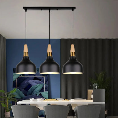 Solid Industrial Modern Metal Pendant Lights 3-Heads Pendant Lamp Nordic Loft Kitchen Lamp Room Restaurant Lighting Fixture San Remo Shops