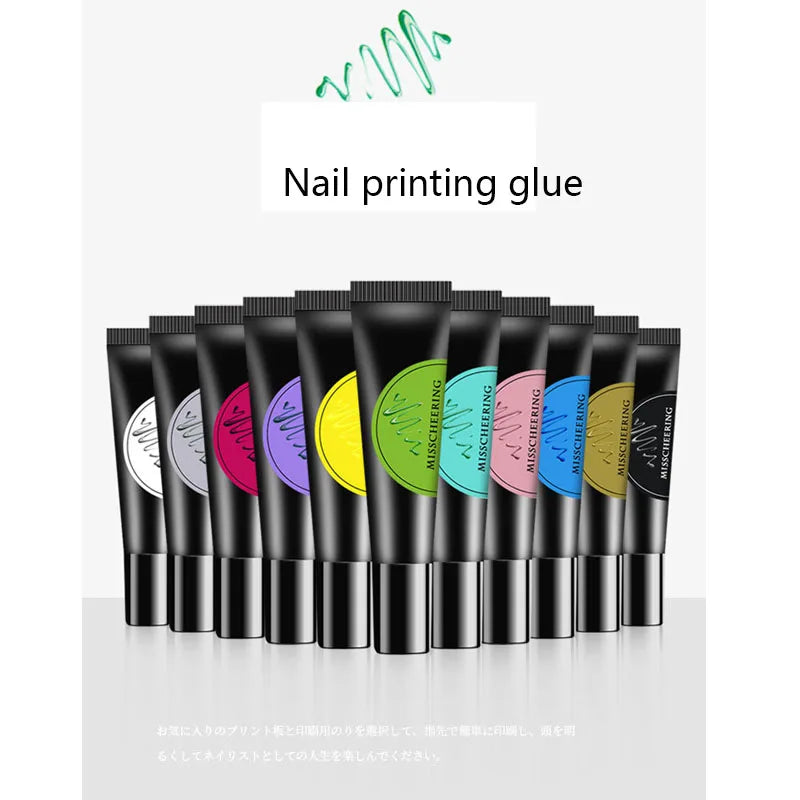 8ml Nail Stamping Gel Polish Stamp Print Oil UV Gel Lacquer Soak Off Varnish for Nail Art Stamping Plate  12 colors San Remo