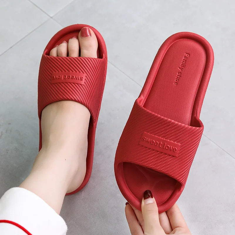 Women Indoor Floor Flat Shoes Summer Non-slip Flip Flops Bath Home Slippers Female Slipper Comfortable Zapatillas de hombre Desers