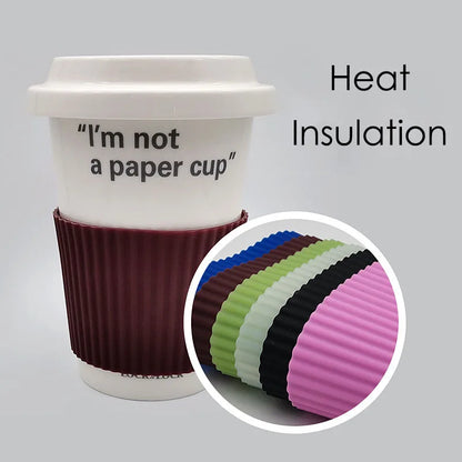 Silicone Cup Sleeve Heat Insulation Coffee Cup Cover Ceramic Cup Cover Non-slip Bottle Sleeves Colored Mug Sleeve San Remo